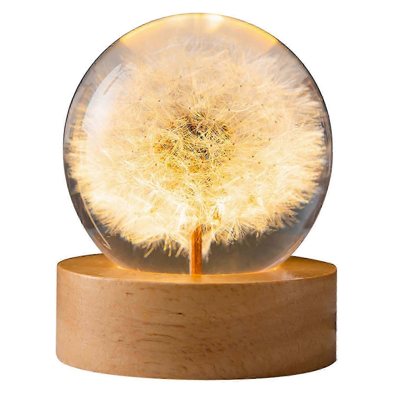 Luminous Ball Rotating With Base And Flower