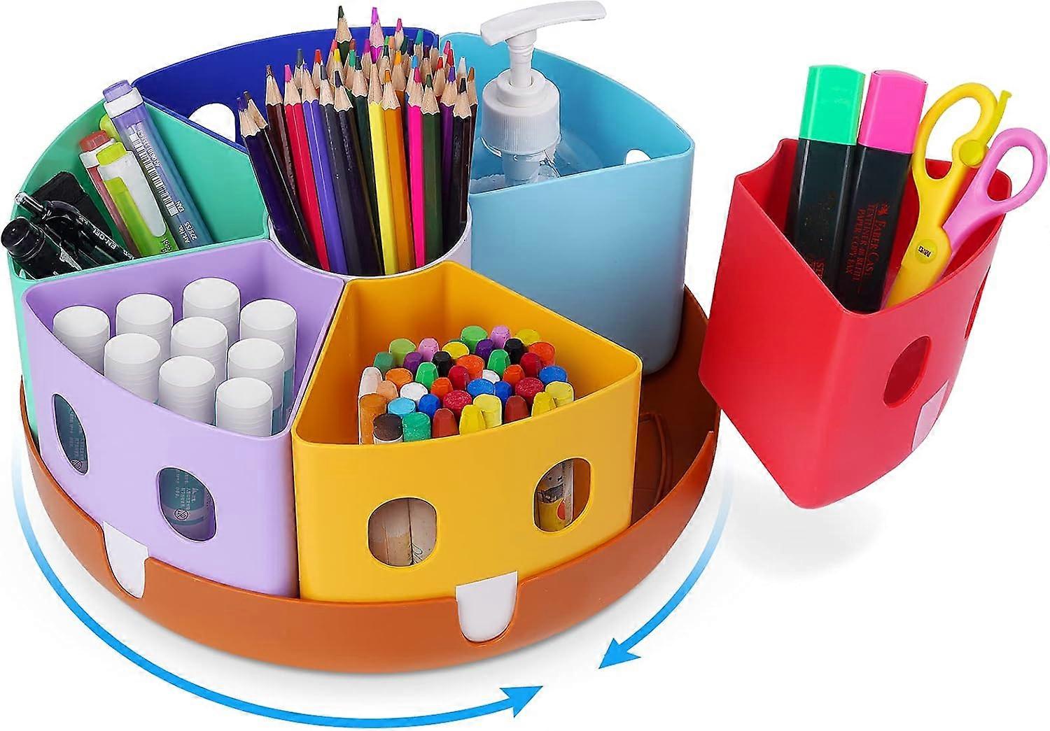 Rotating Art Supplies Storage Box