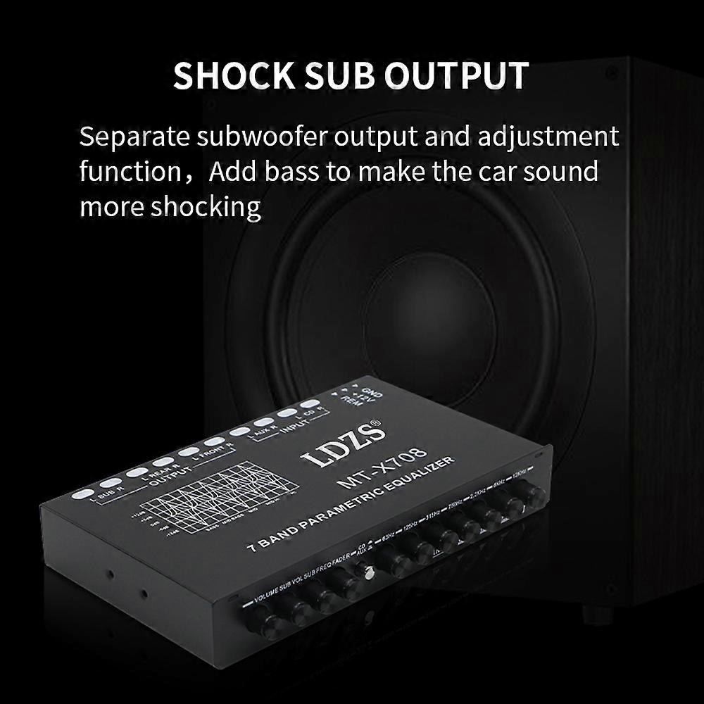 Professional 7 Band Car Equalizer Multifunctional Car o EQ Tuning Crossover Amplifier Parametric Equalizer Car o Equalizer