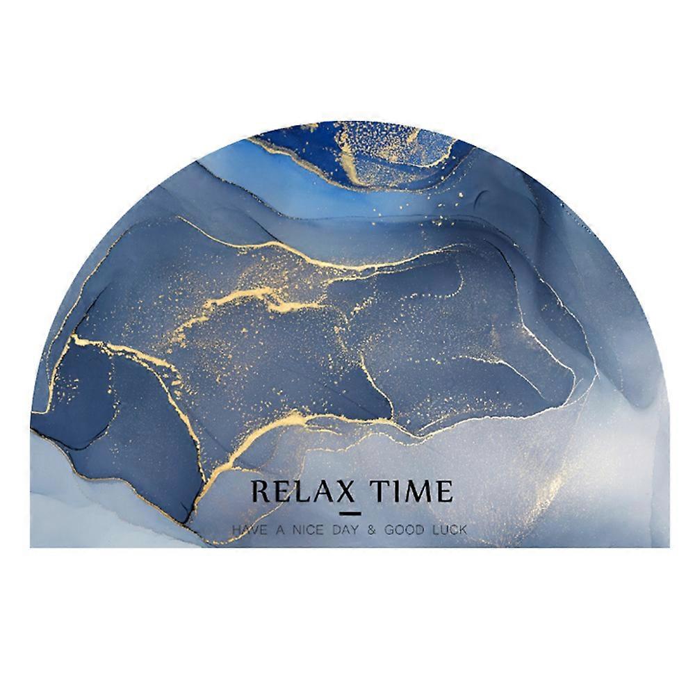 Diatom mud semi-circular absorbent bathroom floor mat