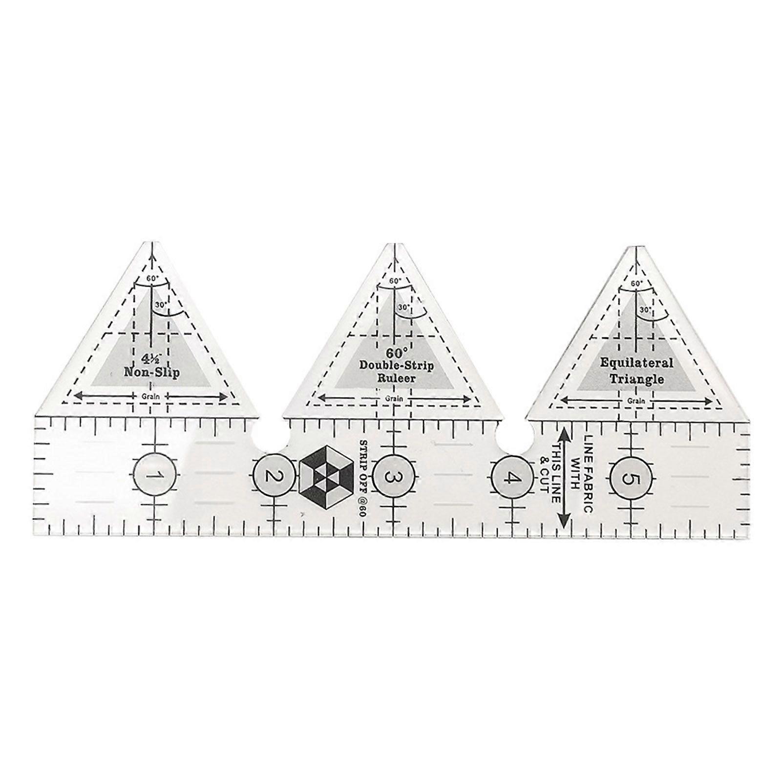 Quiltning lineal 60/90 grader patchwork sylineal skabelon stencil guide DIY syning håndværk projekter stof skæring tøj design lineal