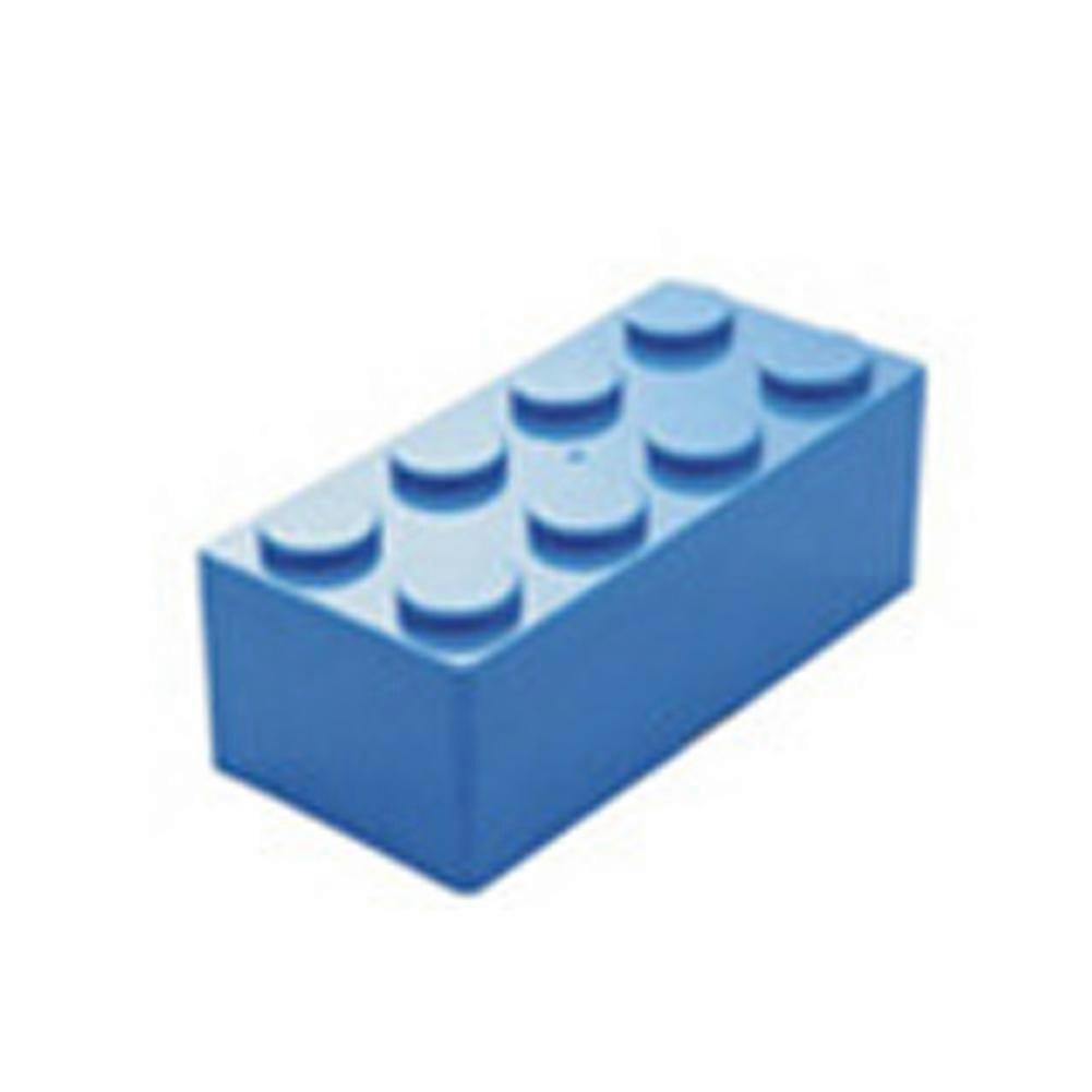 Storage Box Building Block Shapes Plastic Space Box Superimposed Practical (Blue rectangle)