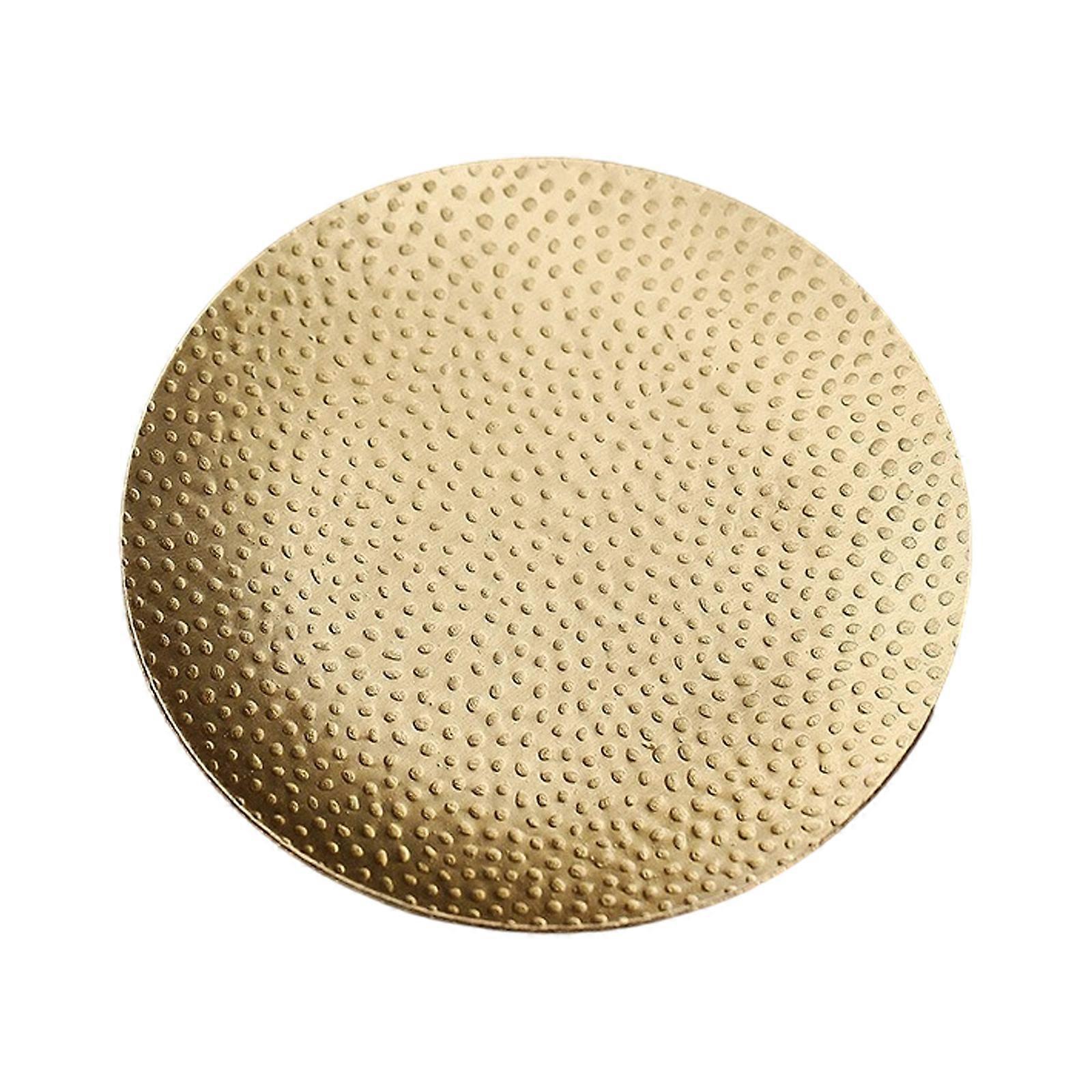 Elegant Coasters Heat Insulation Pad Cup Pad Brass Texture Suitable for Teas Enthusiasts Present Home and Office Use