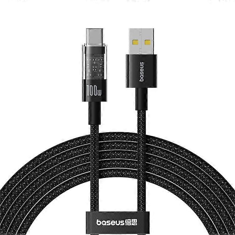BASEUS Gem USB-A to Type-C 100W Fast Charging Nylon Braided Data Cable, 2m