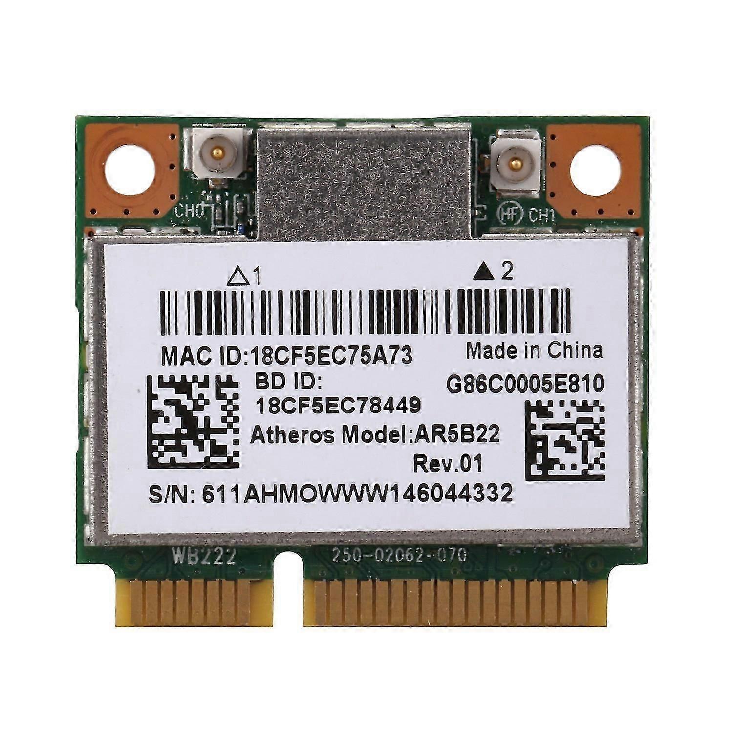 AR5B22 2.4 / 5GHz kétsávos WiFi kártya 802.11ac Bluetooth 4.0 vezeték nélküli WLAN kártya Lenovo Y400 Y500 Y410P S215 U330 U430