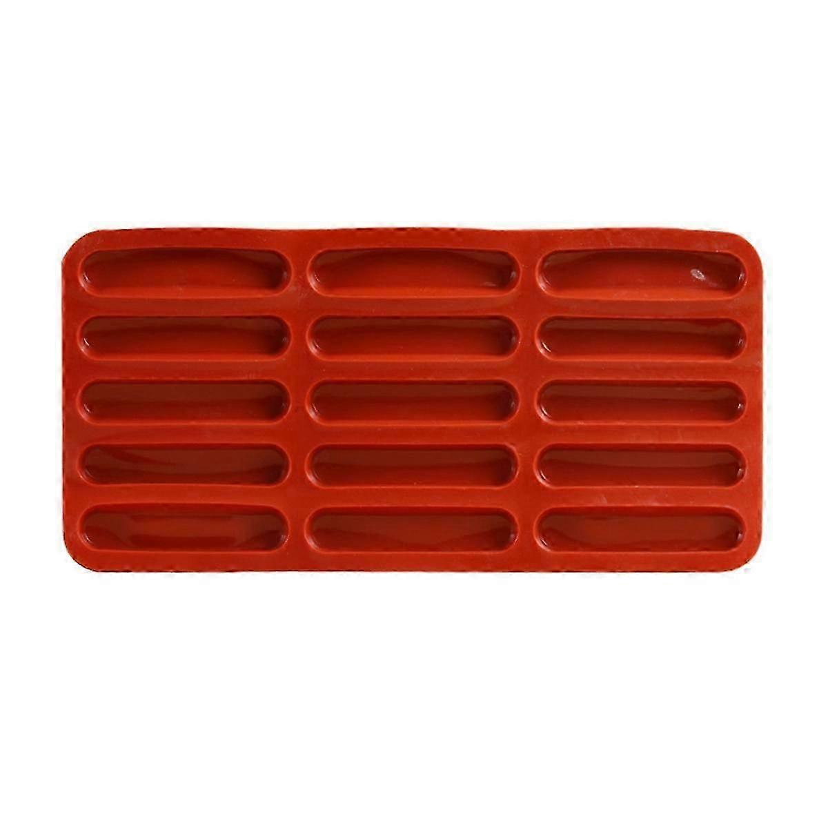 Tiramisu vinger Biscuit siliconen vorm, 15 holtes graanrepen bakvorm, chocoladereep vorm, Lon