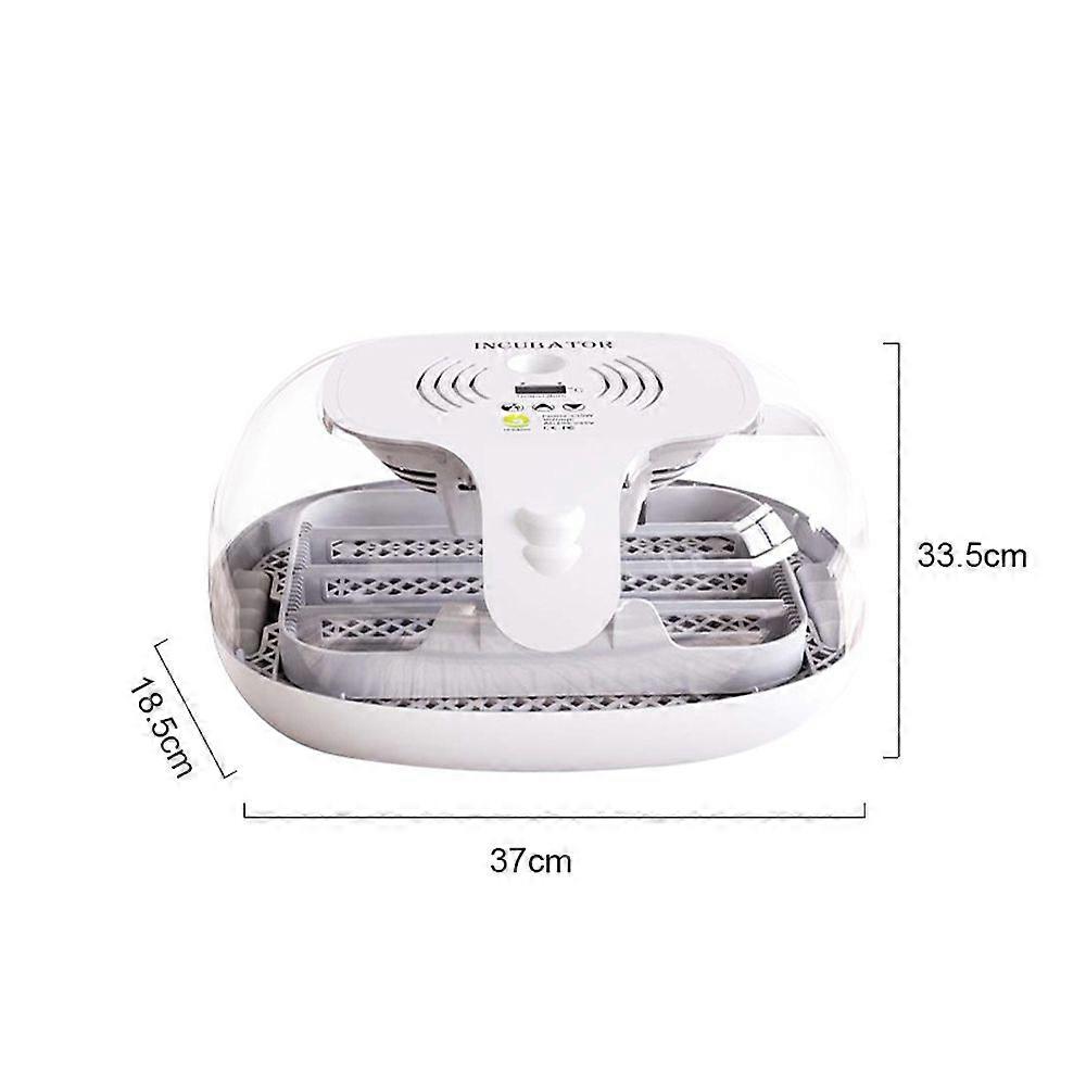 Egg Incubator for Hatching with Automatic Egg Turning Led Egg Test Lamp Clear Lid Easy to Wash 16 Eggs Poultry Hatcher Farm Bird Quail Chicken Poultry