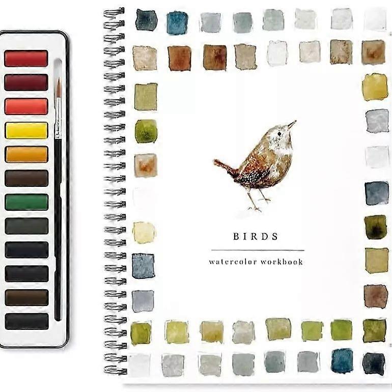 Watercolor Workbooks, Beginner-Friendly Multi-theme Watercolor Workbooks 12 Colors Paint Set