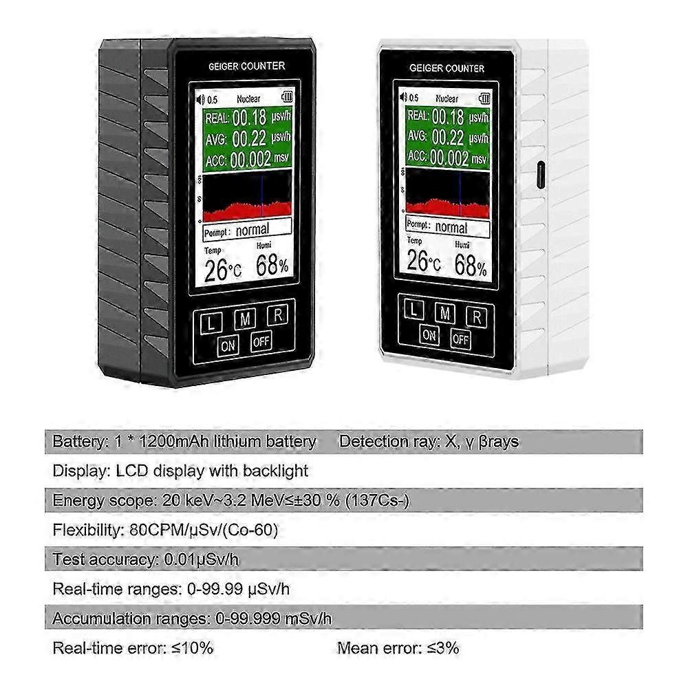 XR1-Pro Nuclear Radiation Detector Electromagnetic Radiation Detector Household Laboratory Marble Radioactive Geiger Counter
