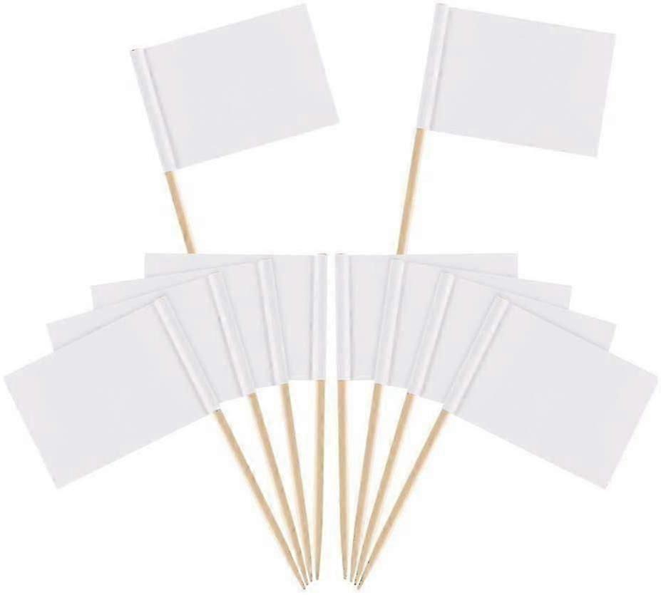 Blank Toothpick Flags Cheese Markers Blank Flags Label Marking (100)