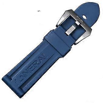 Relojes Silicona Caucho Watchist Repuesto Para Correa Herramientas Hebilla de Acero 24mm Azul