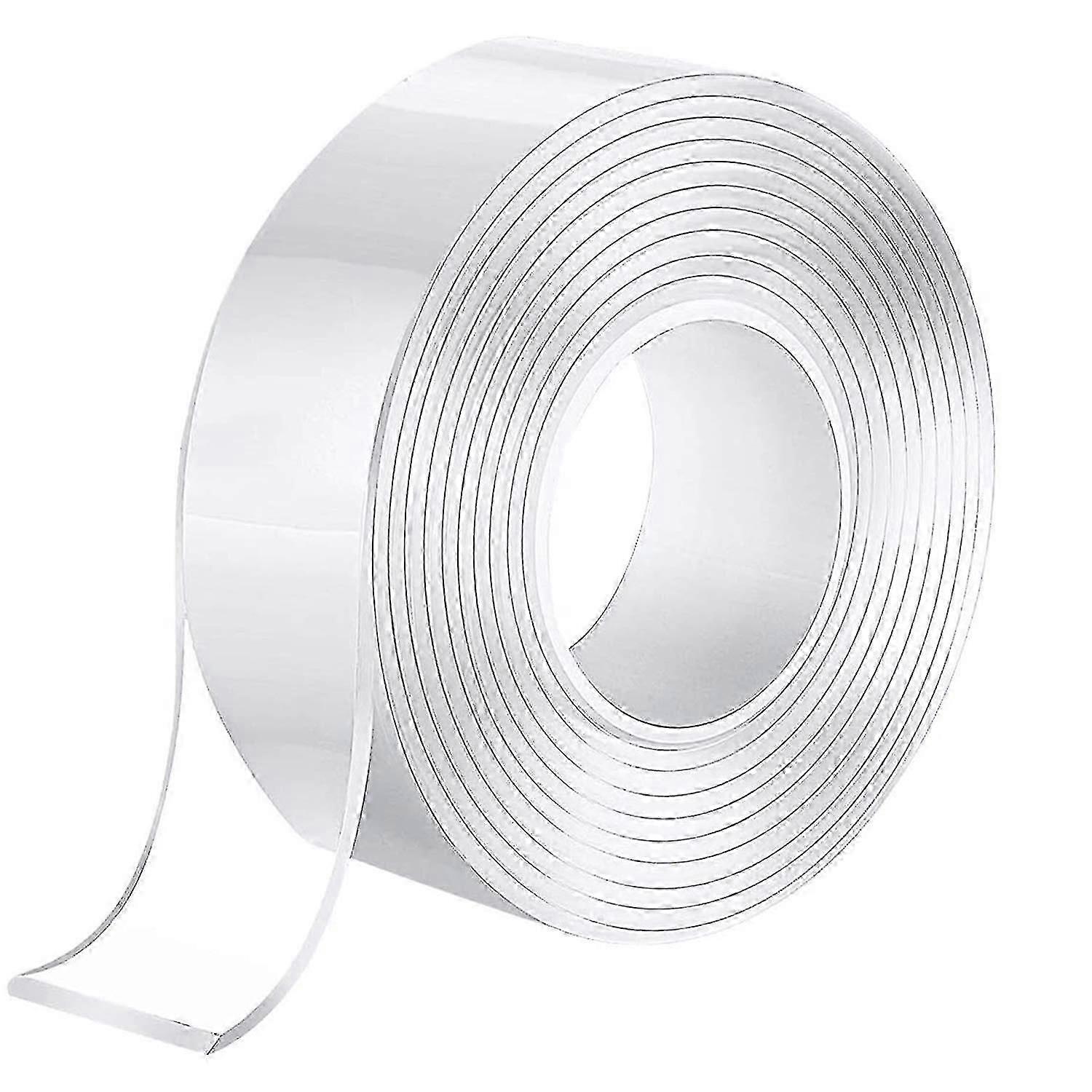 Ruban adhésif nano réutilisable, ruban nano, ruban adhésif lavable sans trace, adhésif double face multifonctionnel sans trace, adhésif antidérapant pour verre