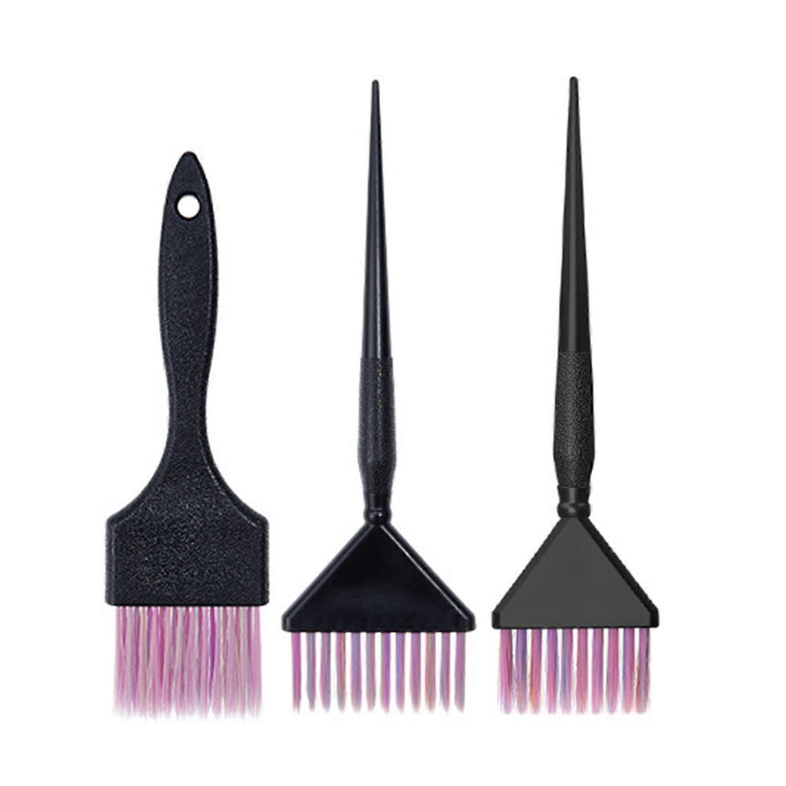 3pcs/Set Hair Dyeing Brushes for Precise Application and Comfortable Grip for Trendsetters and Professionals purple