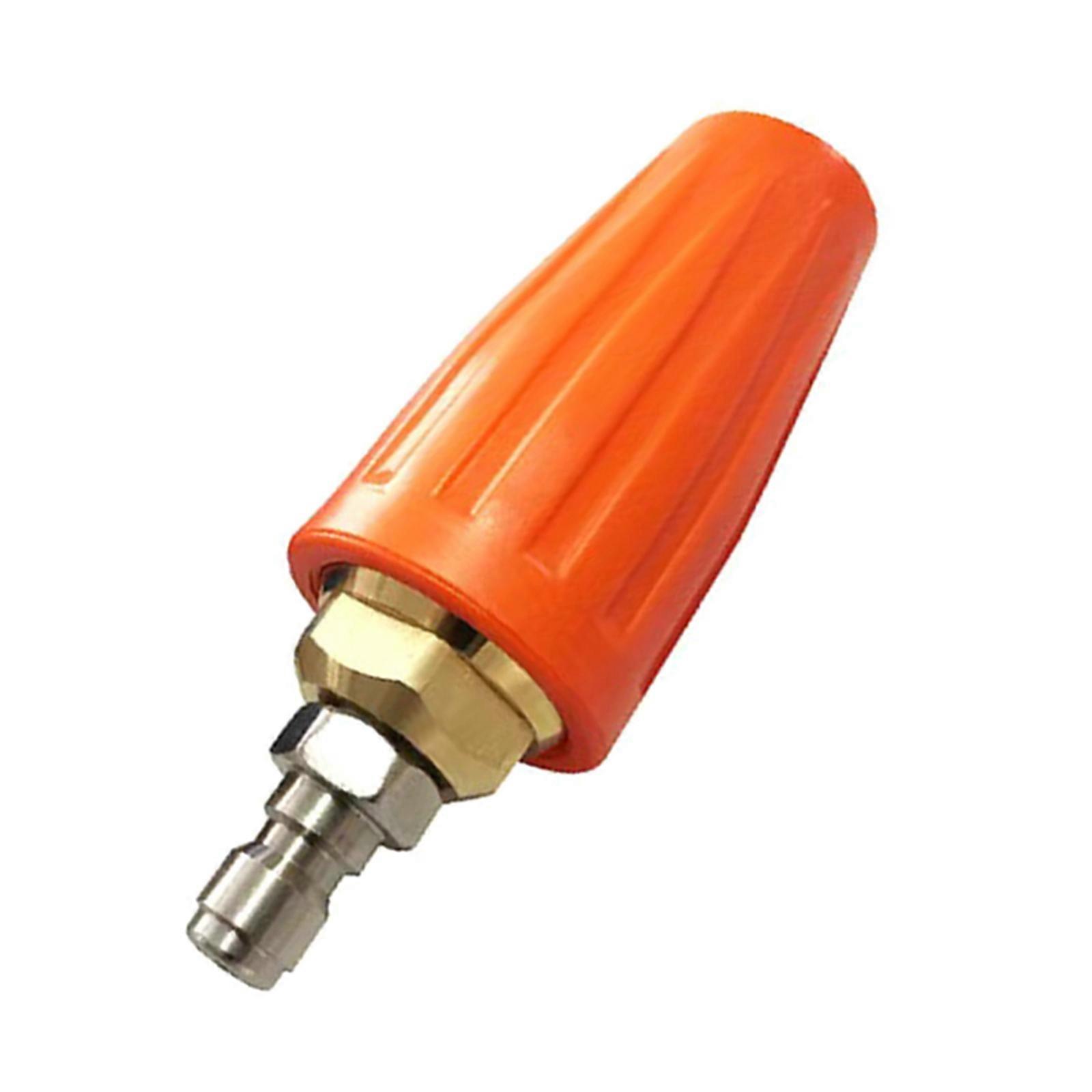 3600PSI Turbo Rotating Spray Nozzle 360Degree Rotating Turbo for Pressure Washer with 1/4" Quick Connector Plug Nozzle  Orange