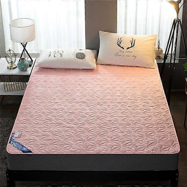 Waterproof Quilted Mattress Solid Color Jacquard Breathable Sheet Bed Cover Protection Dustproof Mattress Cover Universal