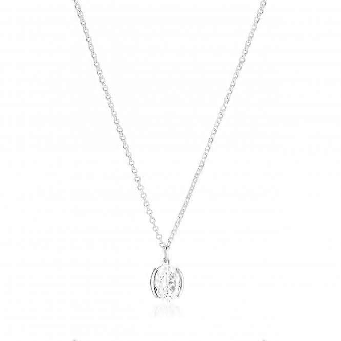 Collier Ellisse Carezza en zircone blanche SJ-N2353-CZ