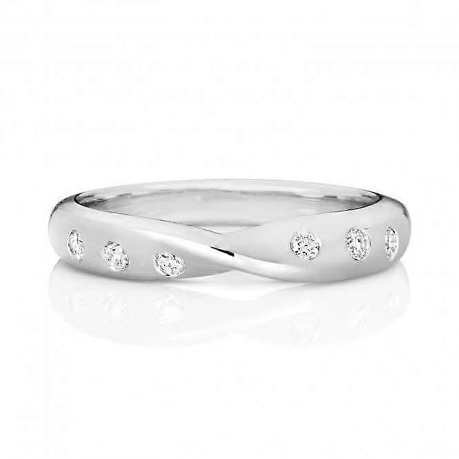 Wedding Band Platinum Crossover Band Ring WP244/I
