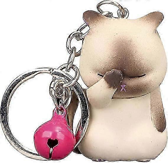 Dww-(Kaki) Porte-cls chat de dessin anim - Porte-cls breloque chat mignon - Porte-cls avec cordon de serrage, cadeaux d'anniversaire amusants pour fem