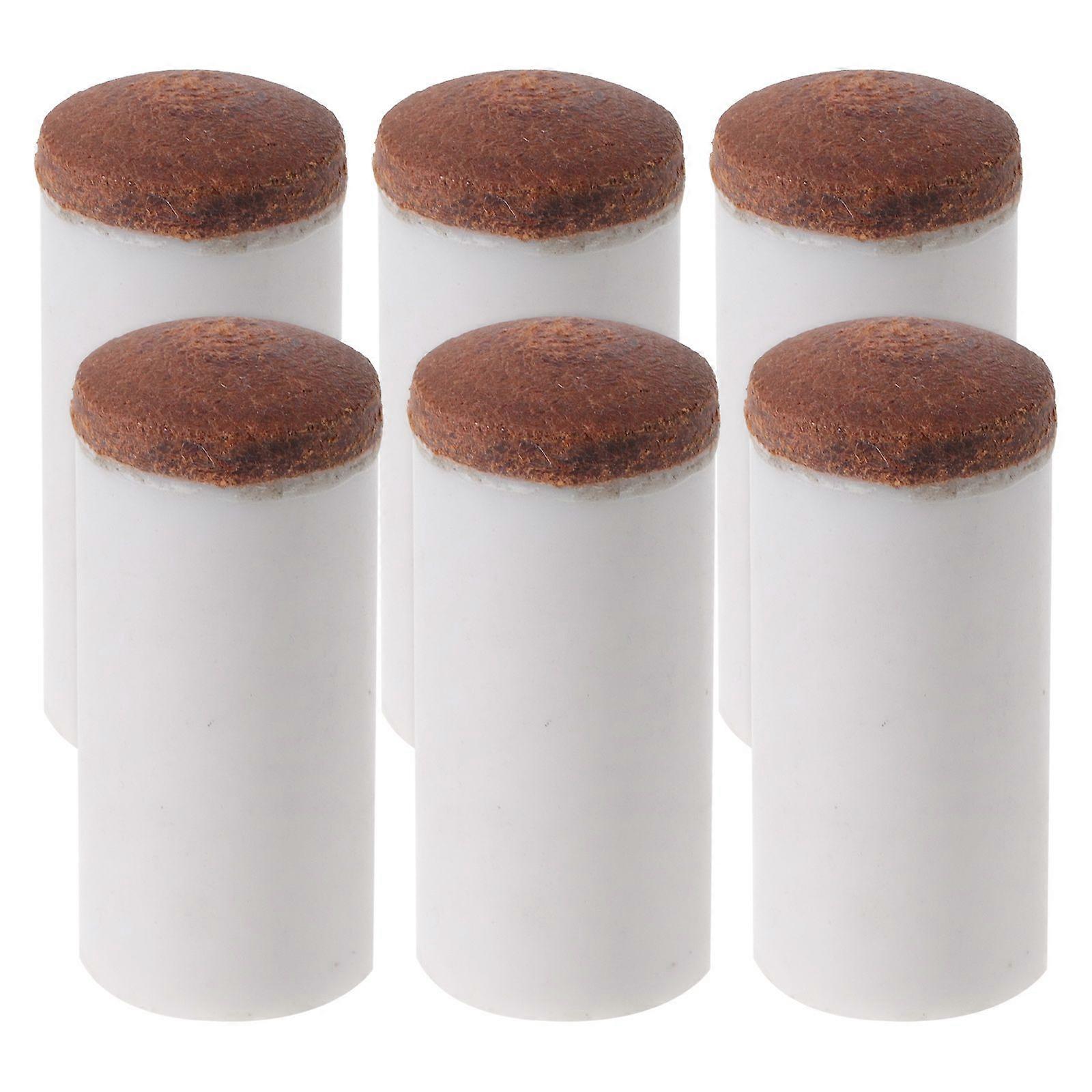 6Pcs Sturdy Pool Cue Tips Replaceable Cue Tips Wear-resistant Pool Stick Tips