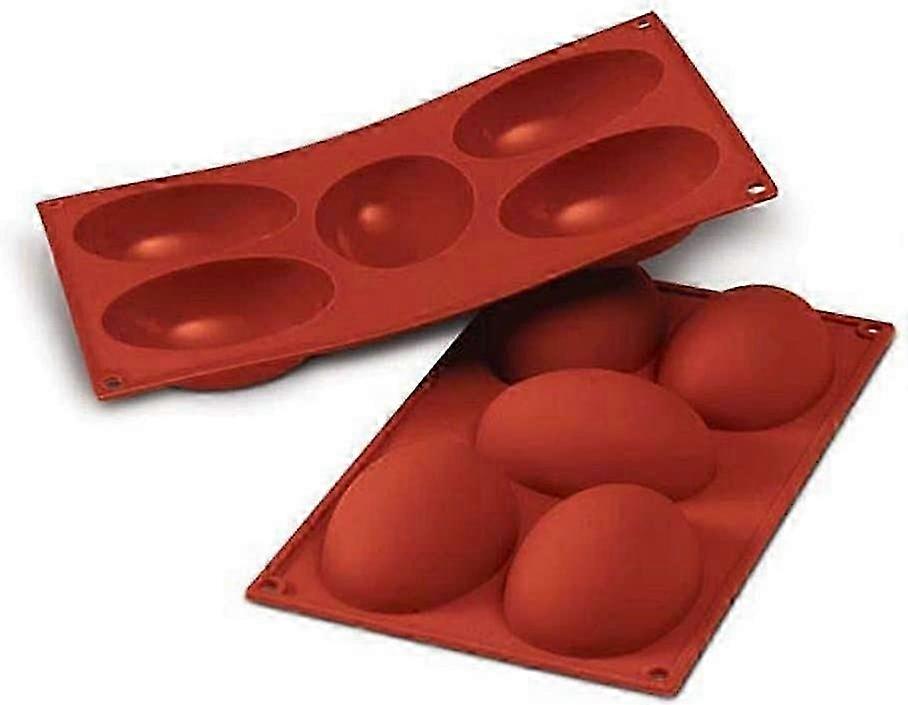 半分の卵型5キャビティテラコッタシリコーン型ベーキング食品版A