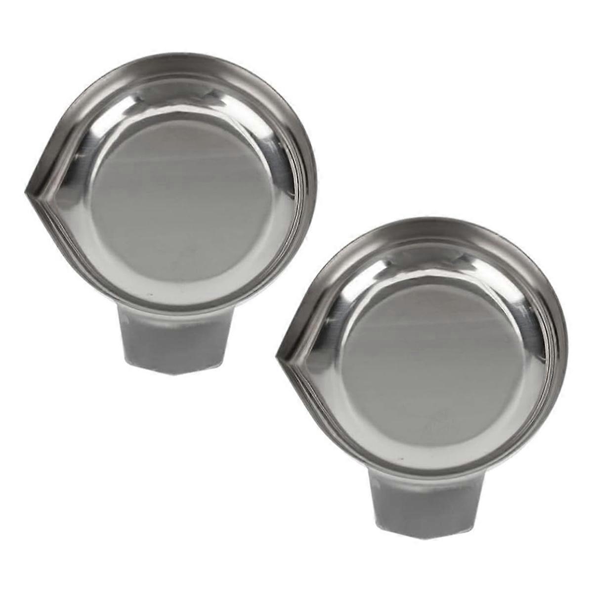 Weigh Boats Scale 2pcs Weighing Boats Stainless Steel Scale Tray