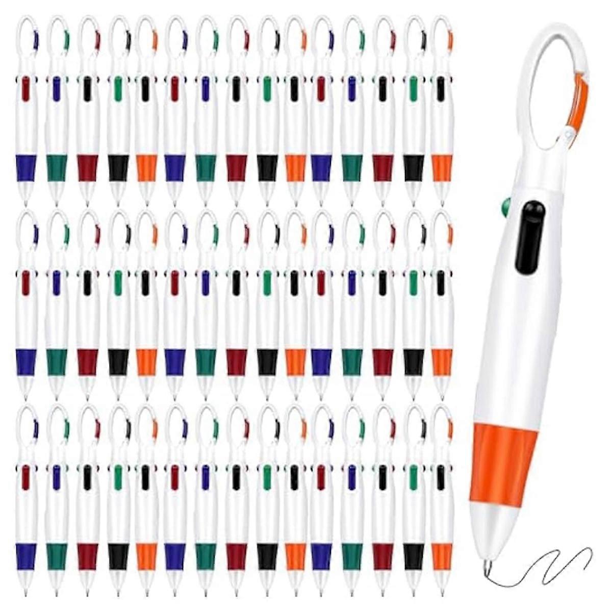 100 Pcs Pens,4 in 1 Multicolored Ink Ballpoint Pens