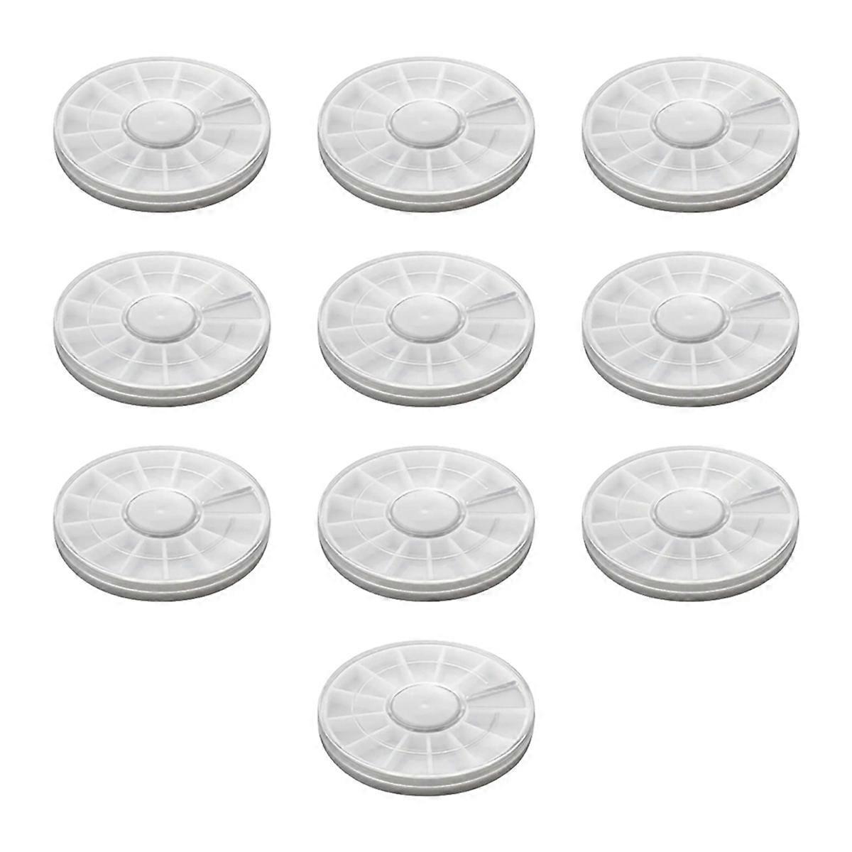 10pcs Plastic Art Nail Decor Storage Case Rotatable Empty
