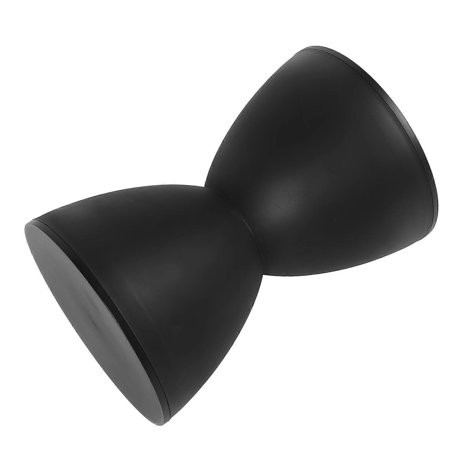 Modern Hourglass Stool Round End Table 43x30cm Black PP