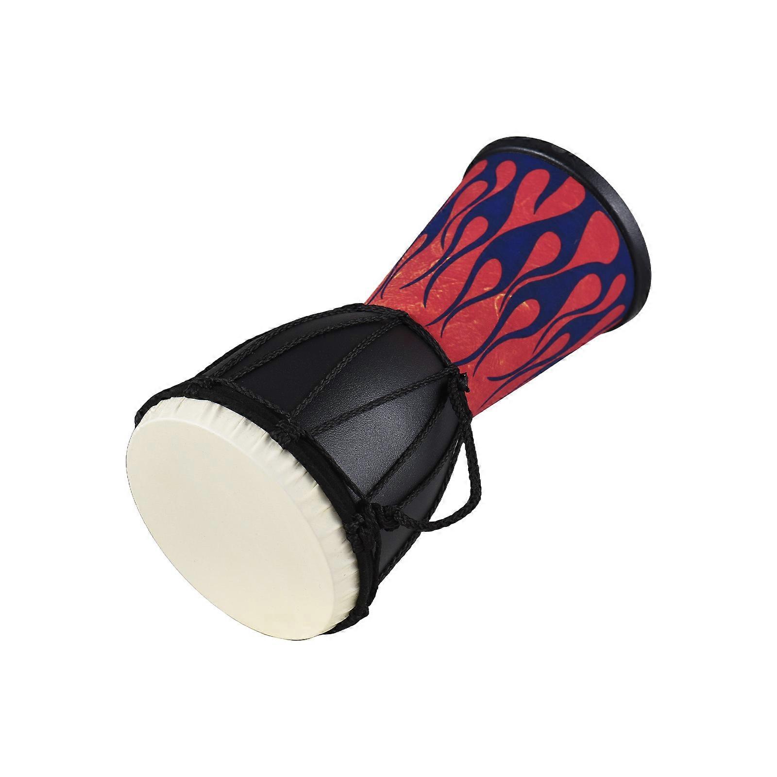 4 Inch African Drum Portable Hand Drum Lightweight Hand Clapping Drum Colorful Pattern Bongo Drum for Beginners School Music Classes Outdoor Performa