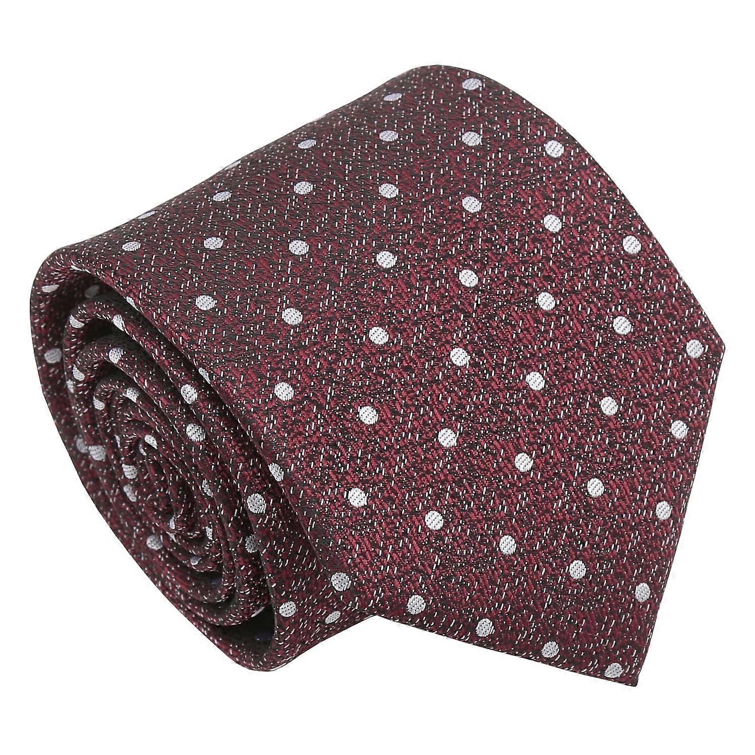 Burgundy Melange Polka Dot Tie