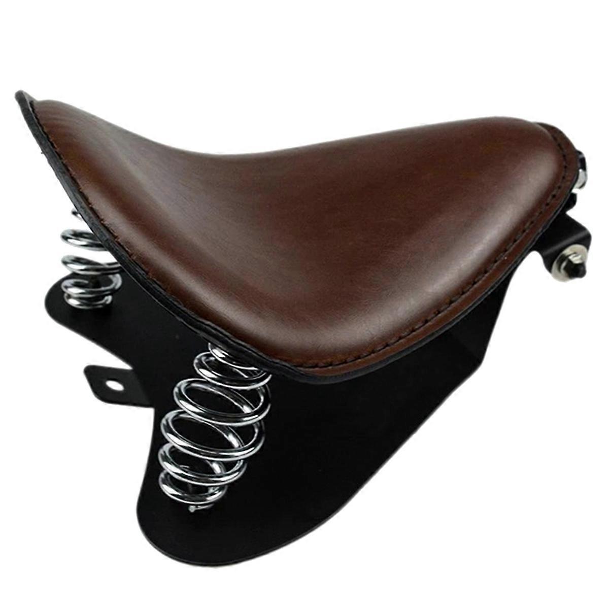 YY-184 Motorcycle Modification Retro Modified Cushion Seat Bag Brown
