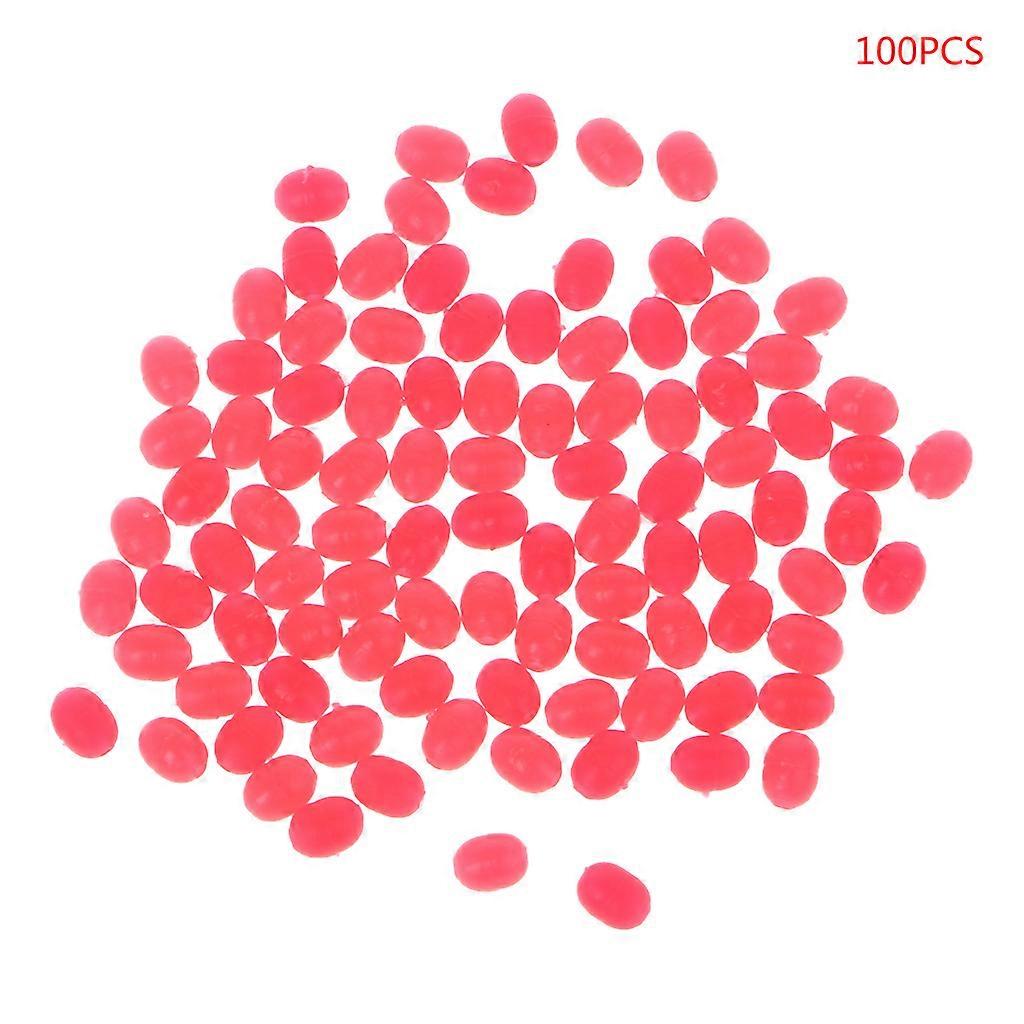 100Pcs οβάλ φωτεινό ψάρεμα δολώματα αλιείας χάντρες αλιείας θάλασσα σκληρό πλωτό πλωτήρα αντιμετωπίζει δαμάσκηνο