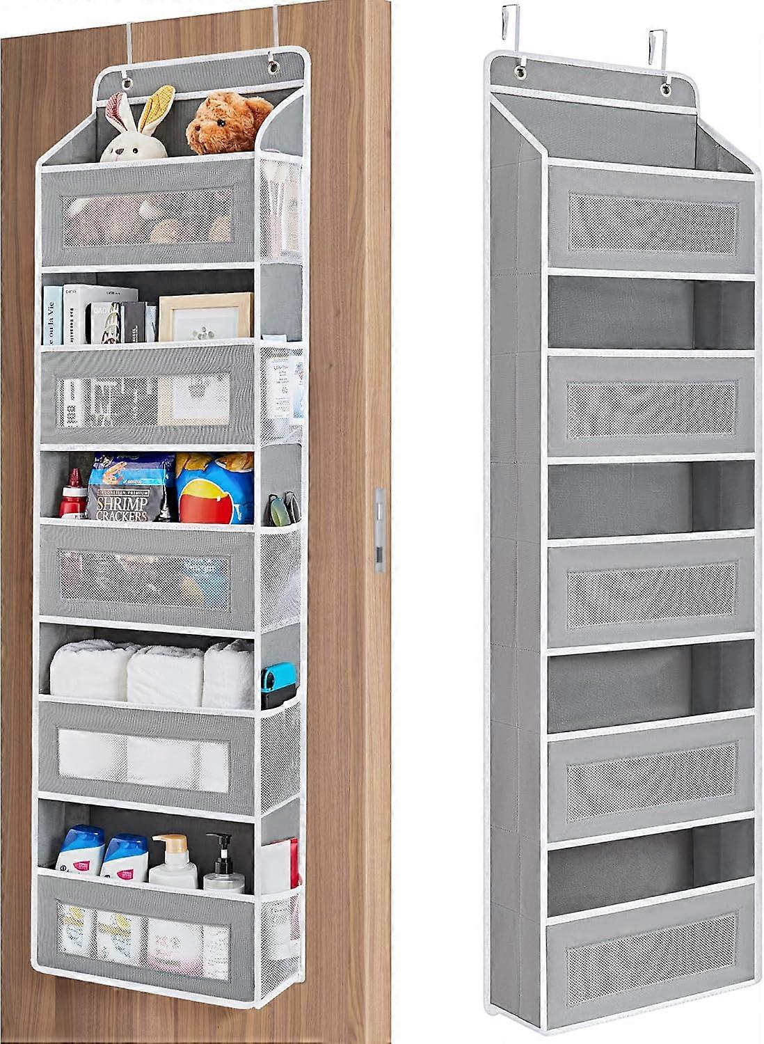 Over the Door Organizer Storage with 5 Pockets for Bedroom 44lb Loading Capacity