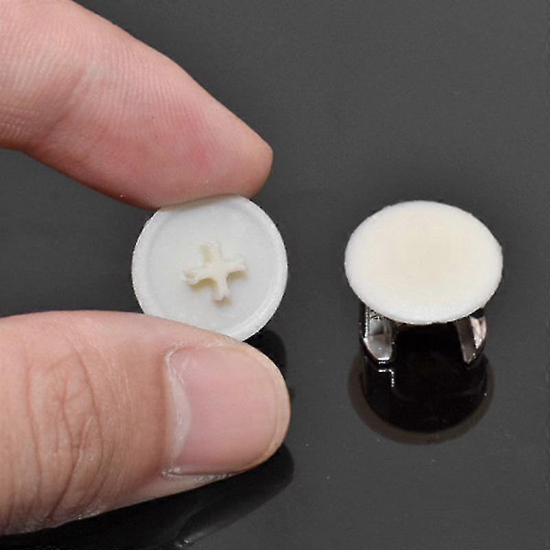 100 Pieces of Plastic Screw Caps with Snap Buttons for Furniture Self-Tapping Covers Decorative