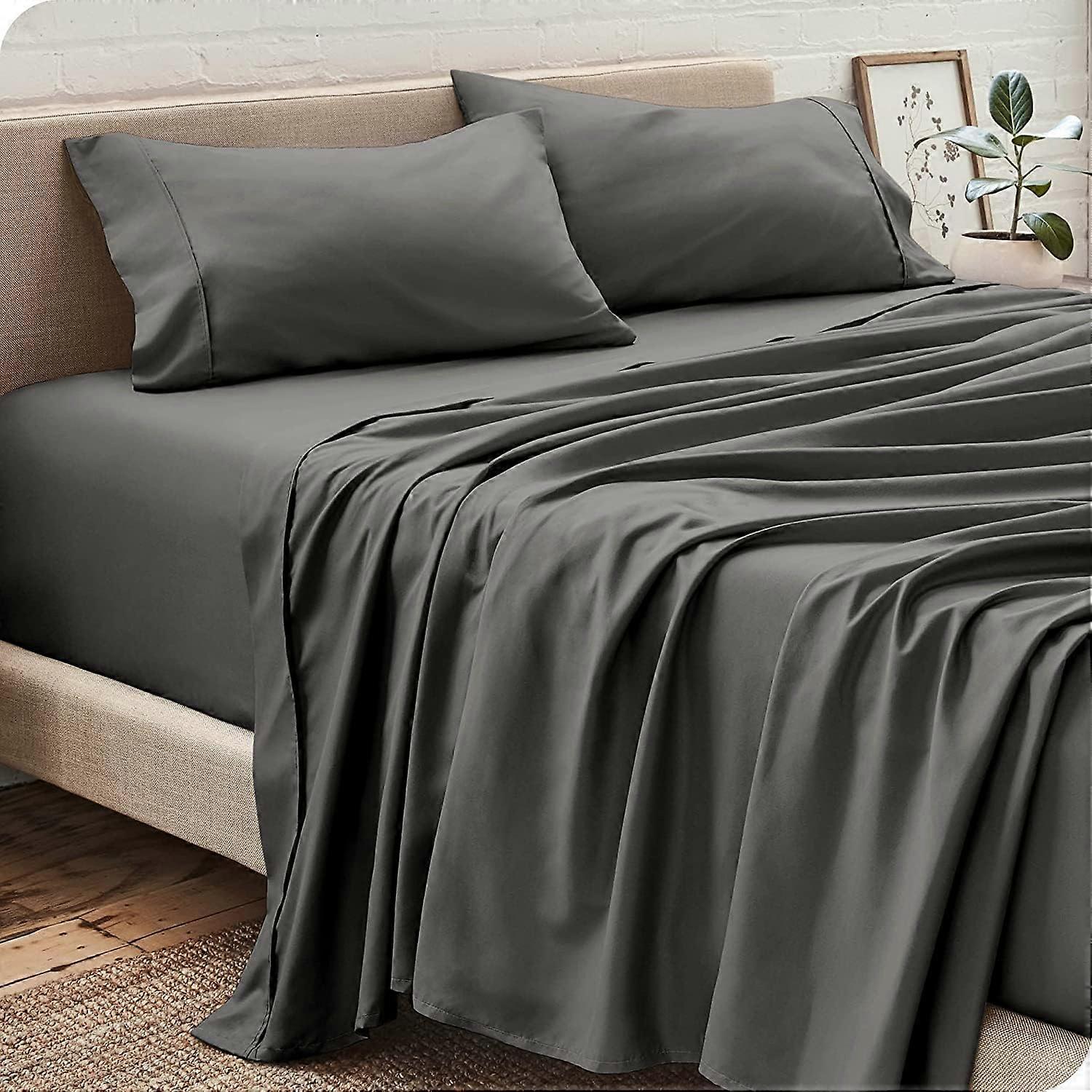 1 Set Extra Soft & Wrinkle Free Sheets Shrinkage Resistant King Size Bed Sheet Set, Wrinkle Free Bedding, Durable