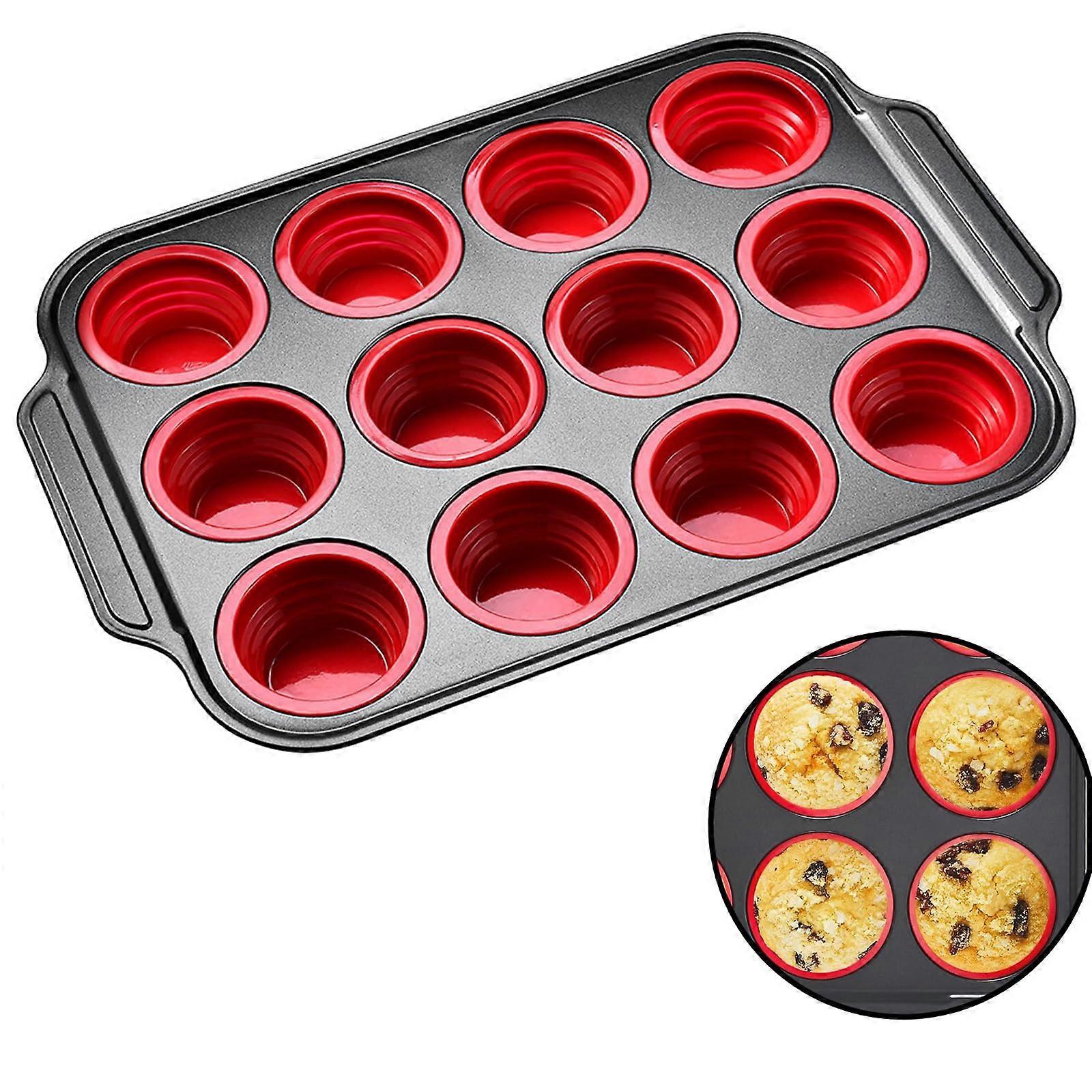 Nonstick Muffin Pan for Baking in Oven 12 Regular Size