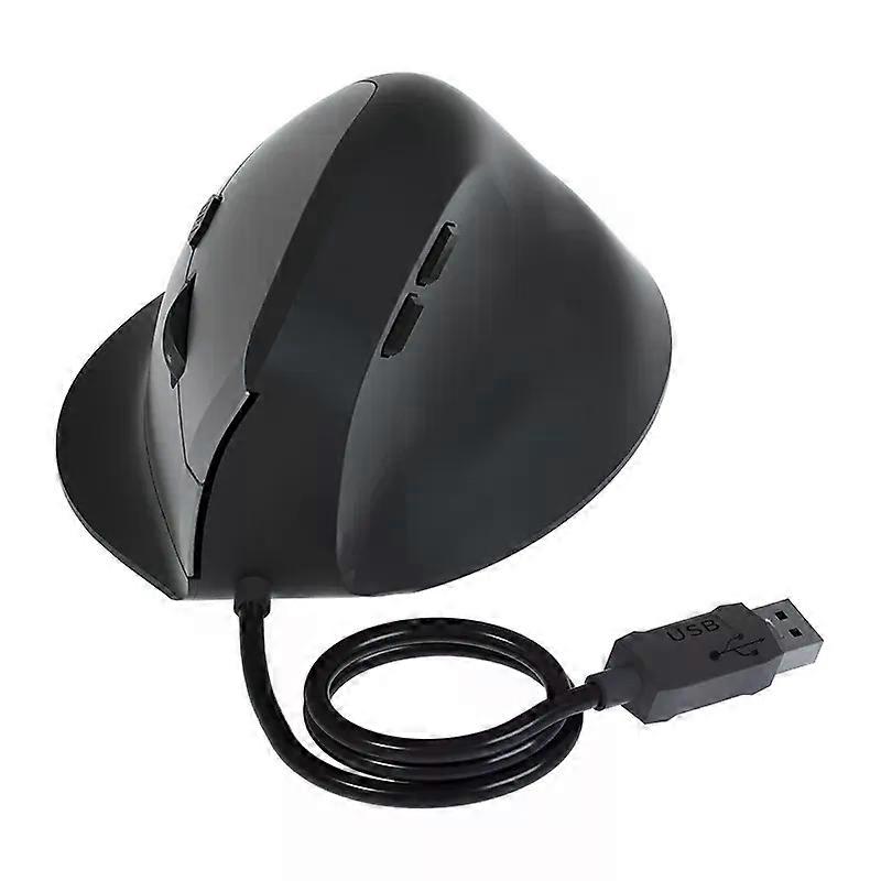 Wired Vertical Mouse Low Noise Button Ergonomics Design 3600 DPI Adjustable With Finger Support Mause Office Use Or Play Game