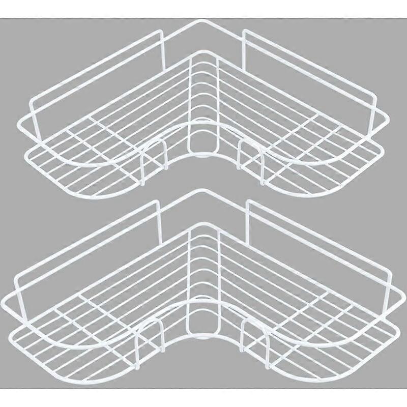 Bathroom and kitchen storage rack - white double buckle *2