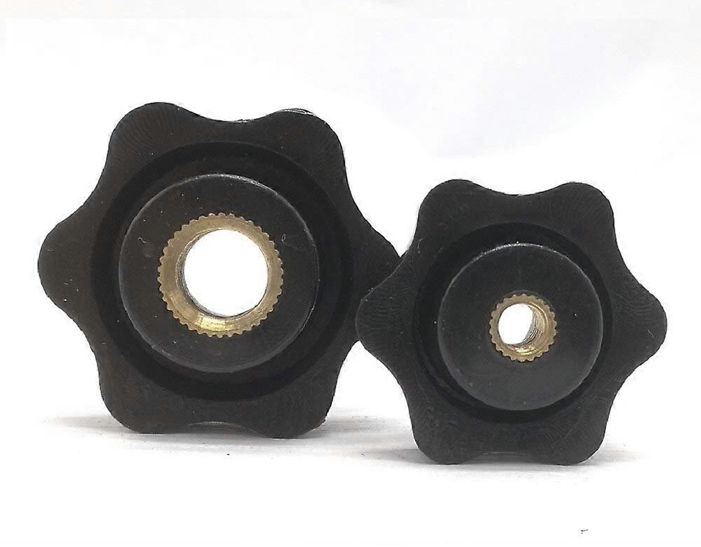 NUTW35751 M5 M6 M8 M10 Plum Bakelite Hand Tighten Star Nuts Handle 10 Pack for Threaded Applications