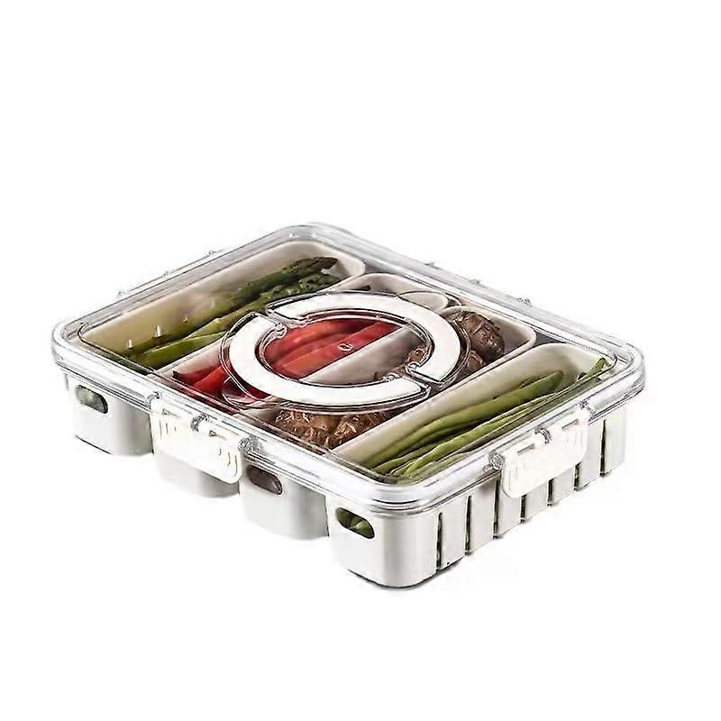 Lid and handle with divider tray, portable snack container snack box snack tray lid