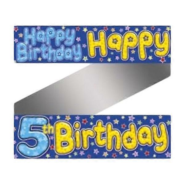 Monster Parties Star 5th Birthday Banner