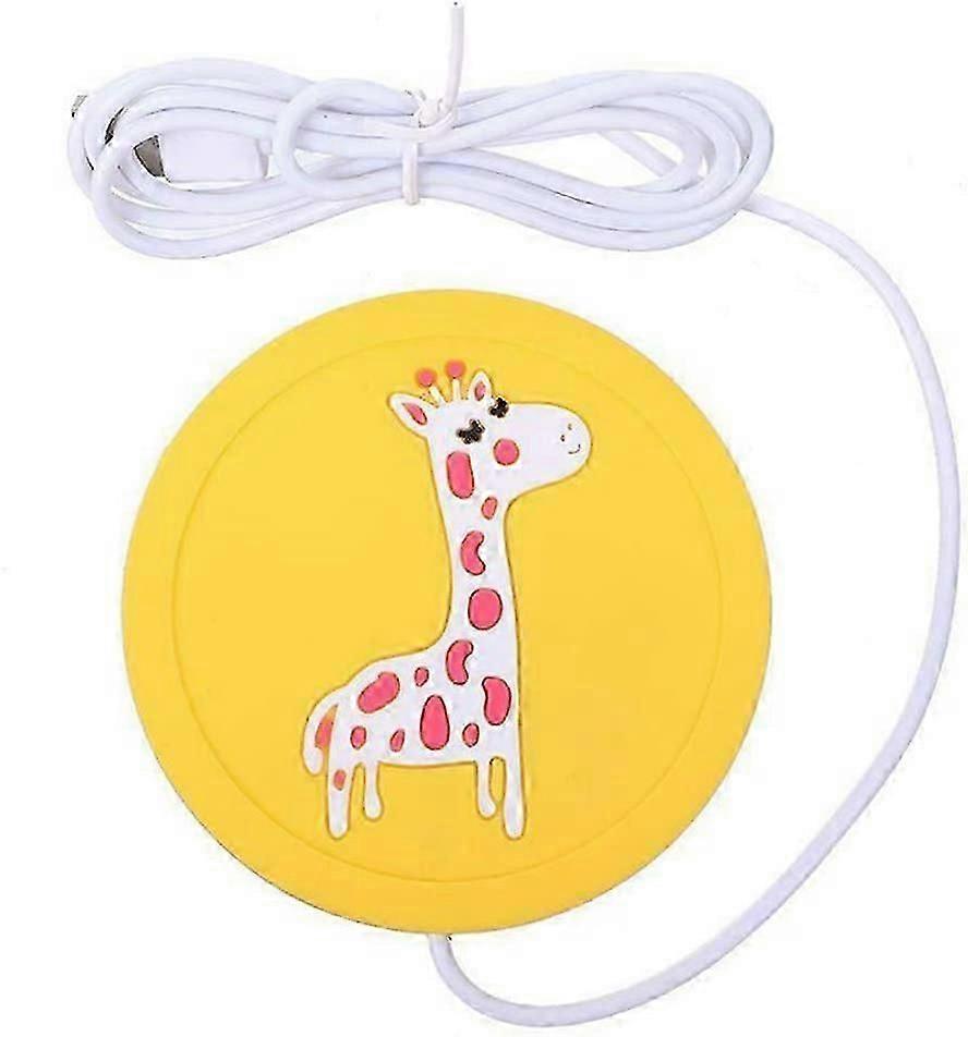 USB Electric Coffee Cup Warmer for Office, Home, Yellow