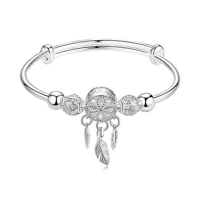 Adjustable Silver Dream Catcher Bracelet Tassel Gelang