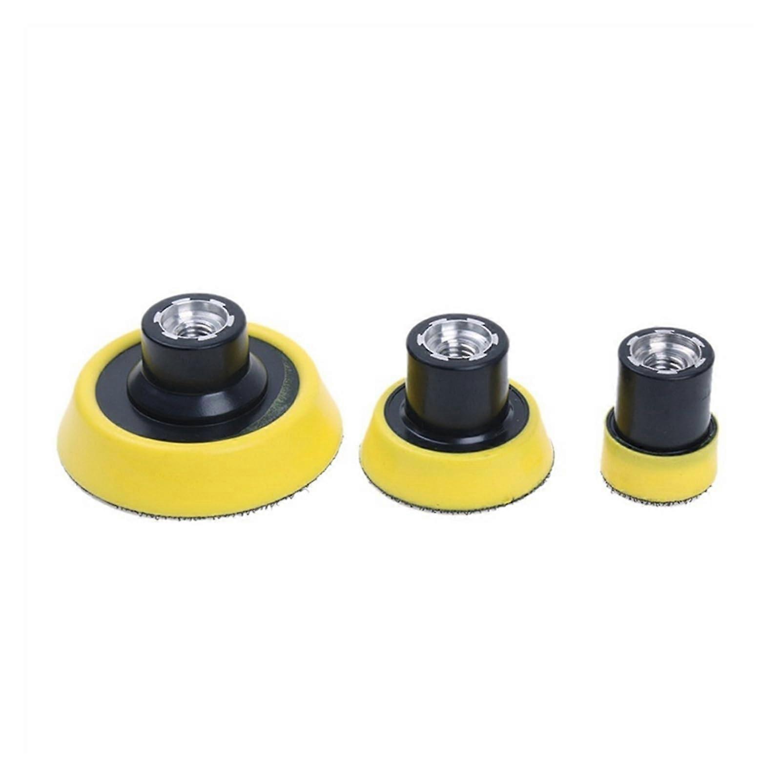 3Pcs M10 Air Angle Grinder Polish Pad Kit 1/2/3 Inch Hoop Loop and Backed Panel Backing Pads Fits Sanding Disc Sander Abrasive