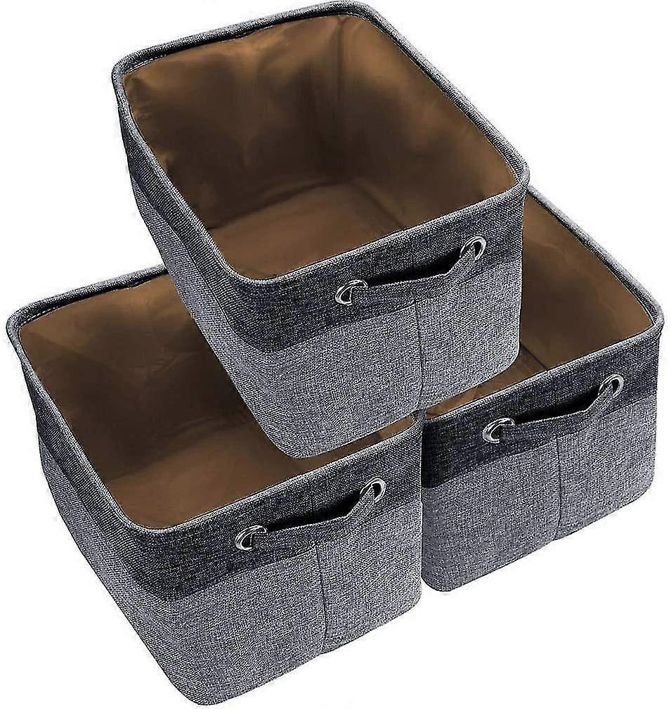 Foldable Storage Bin Basket Set [3-pack], Collapsible Organizer