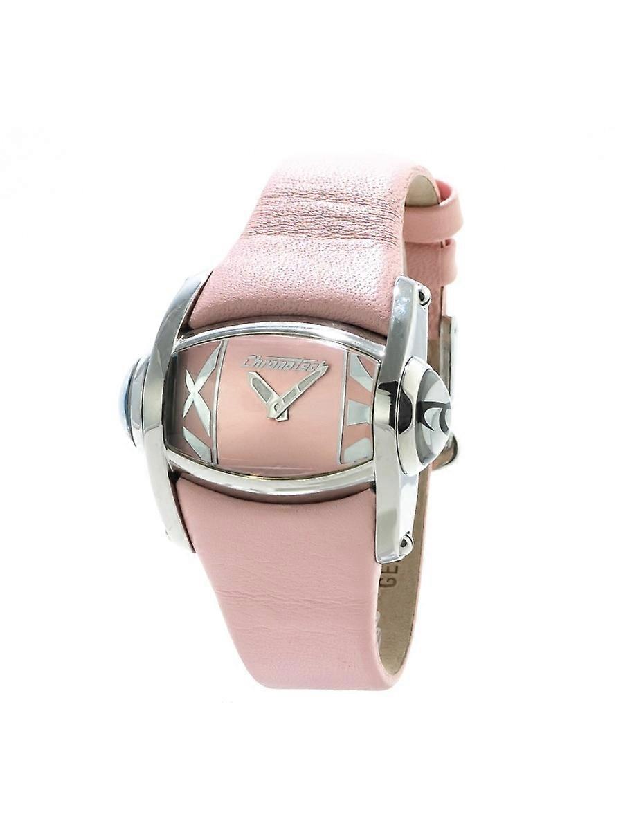 Chronotech Pink Echtes Leder CT7681L-07 Damenuhr