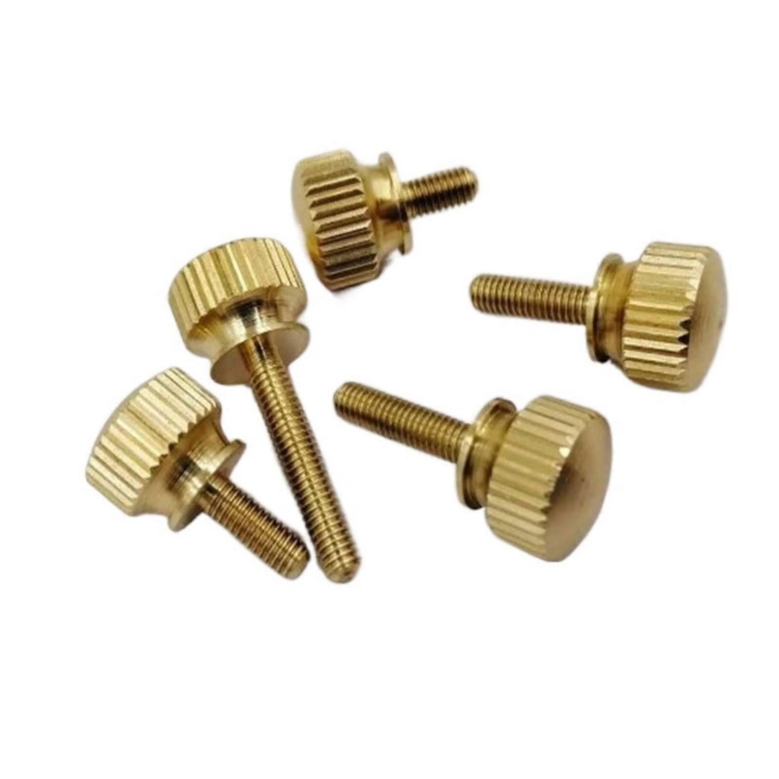 Round Thumb Nuts, 10PCS M3 M4 M5 M6 M8 Hand Tighten Brass Knurled Screws Copper Bolts