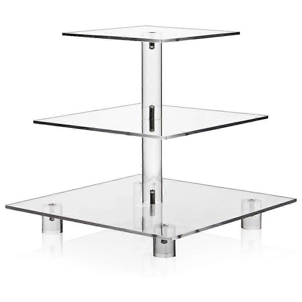 YX063 3 Tier Acrylic Square Cupcake Stand
