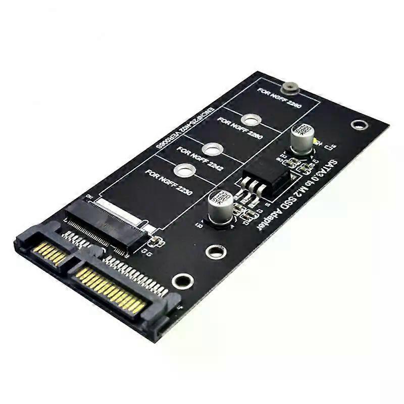 M2 To SATA3 Adapter Card High Efficiency SATA M2.SSD Convert Adapter Card NVME SSD Upgraded SATA 6 Gbps NGFF Adapter