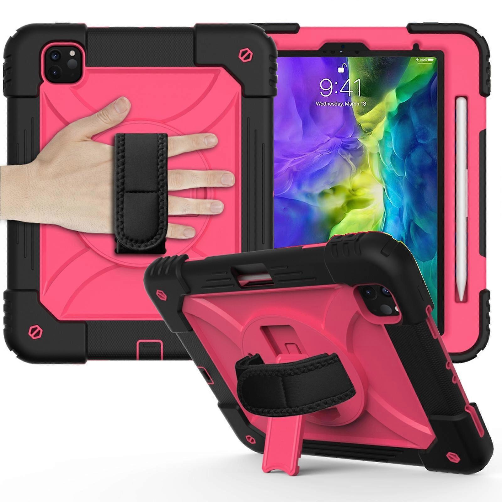 Shockproof PC + Silicone Combination Tablet Case with Holder & Hand Strap & Shoulder strap For iPad Pro 11 (2020)
